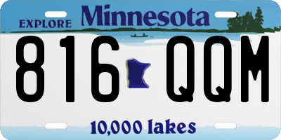 MN license plate 816QQM