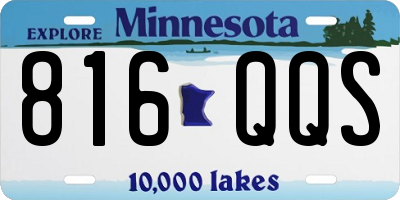 MN license plate 816QQS