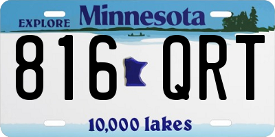 MN license plate 816QRT