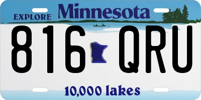 MN license plate 816QRU