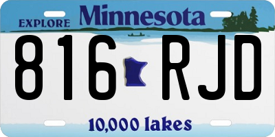 MN license plate 816RJD