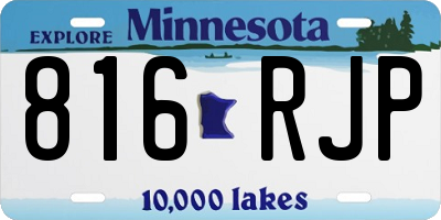 MN license plate 816RJP