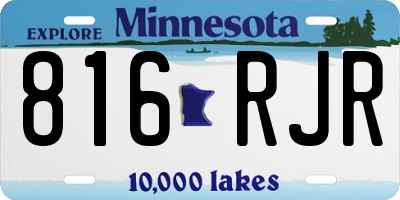 MN license plate 816RJR