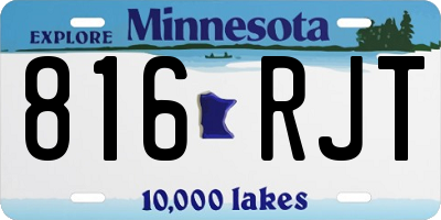 MN license plate 816RJT