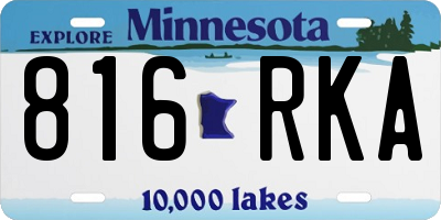 MN license plate 816RKA