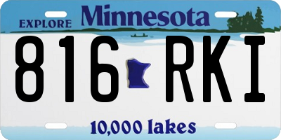 MN license plate 816RKI
