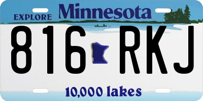 MN license plate 816RKJ