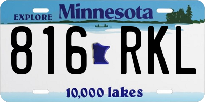 MN license plate 816RKL