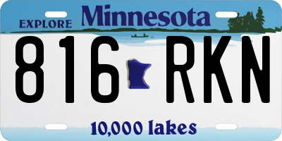 MN license plate 816RKN