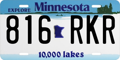 MN license plate 816RKR
