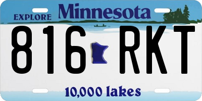 MN license plate 816RKT