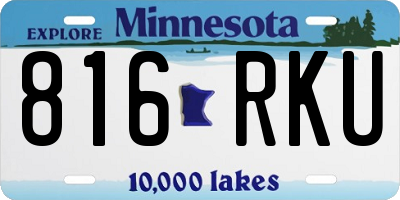 MN license plate 816RKU