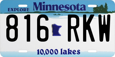 MN license plate 816RKW