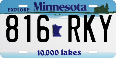 MN license plate 816RKY