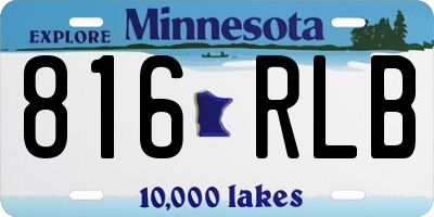 MN license plate 816RLB
