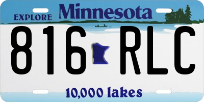MN license plate 816RLC