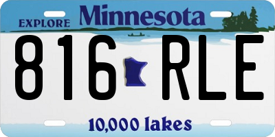 MN license plate 816RLE