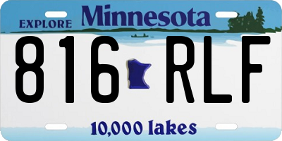 MN license plate 816RLF