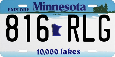 MN license plate 816RLG