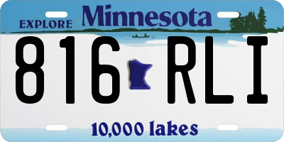 MN license plate 816RLI