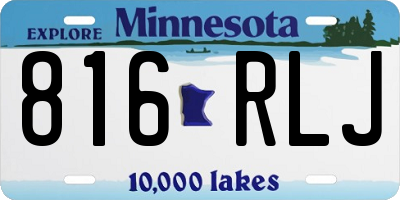 MN license plate 816RLJ