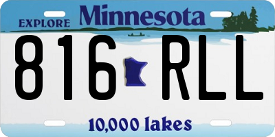 MN license plate 816RLL