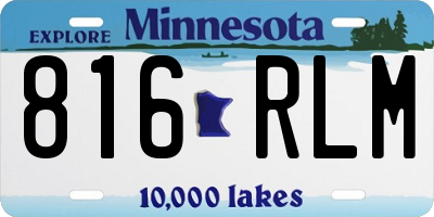 MN license plate 816RLM