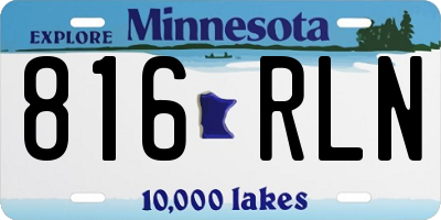 MN license plate 816RLN