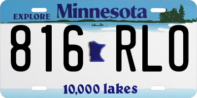 MN license plate 816RLO