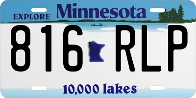 MN license plate 816RLP