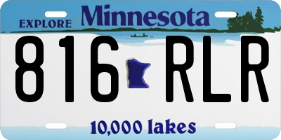 MN license plate 816RLR