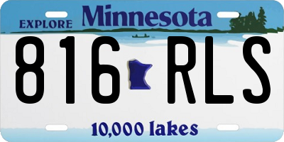 MN license plate 816RLS