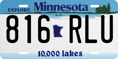 MN license plate 816RLU