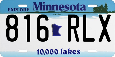 MN license plate 816RLX