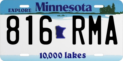 MN license plate 816RMA