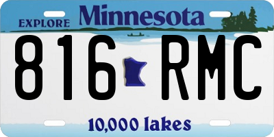 MN license plate 816RMC