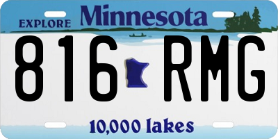 MN license plate 816RMG