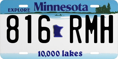 MN license plate 816RMH