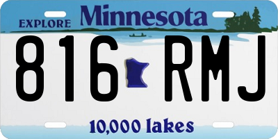MN license plate 816RMJ