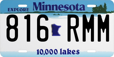 MN license plate 816RMM