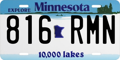 MN license plate 816RMN