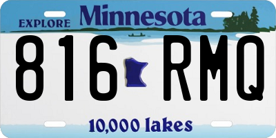 MN license plate 816RMQ