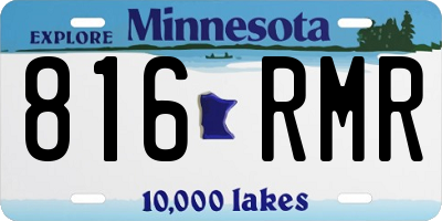 MN license plate 816RMR