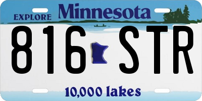 MN license plate 816STR