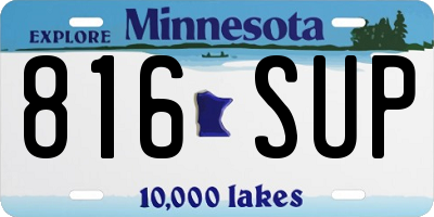 MN license plate 816SUP