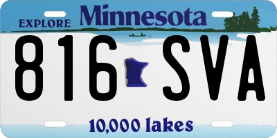 MN license plate 816SVA