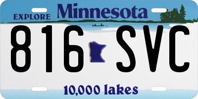 MN license plate 816SVC