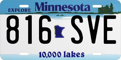 MN license plate 816SVE