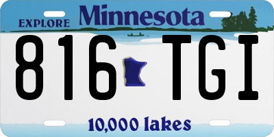 MN license plate 816TGI