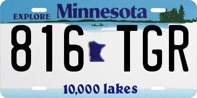 MN license plate 816TGR